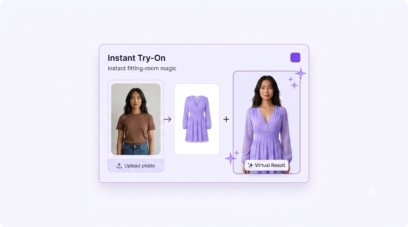 Shoppers try the look illustration